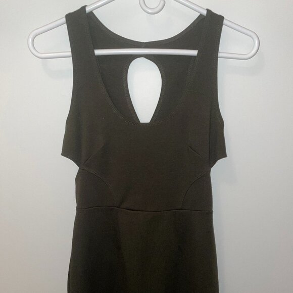 Akira Chicago Bodycon Forest Green Cutout Dress Small - Picture 1 of 3